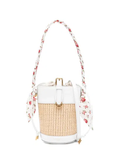 Dolce & Gabbana Floral Bucket Bag In White