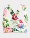 Dolce & Gabbana Floral Bustier Crop Top In White Floral