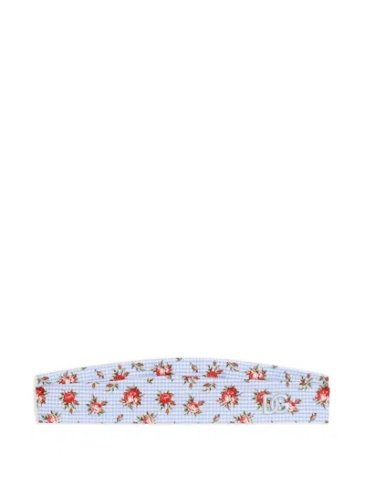 Dolce & Gabbana Kids' Floral Check Head Band In Multi