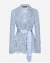 Dolce & Gabbana Women Cordonetto Lace Pijama Jacket In Purple