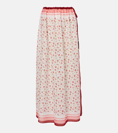 Dolce & Gabbana Floral Cotton Beach Cover-up In Multi