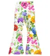 Dolce & Gabbana Floral Cotton-blend Flared Pants In White