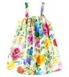 Dolce & Gabbana Floral Cotton Dress In Multicoloured