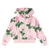 Dolce & Gabbana Floral Cotton Jersey Hoodie In Pink