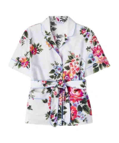 Dolce & Gabbana Floral Cotton Poplin Shirt In Multi