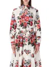 Dolce & Gabbana Cotton Shirt With A Bouquet Of Flowers Print Shirts White In Multi