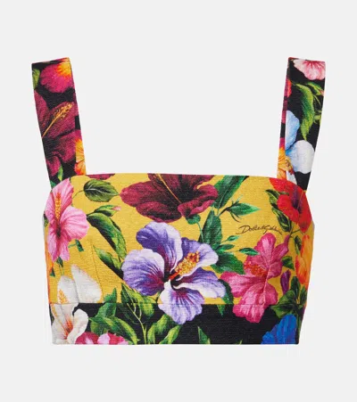 Dolce & Gabbana Floral Crop Top In Multi
