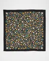 Dolce & Gabbana Floral Crystal Foulard Silk Scarf