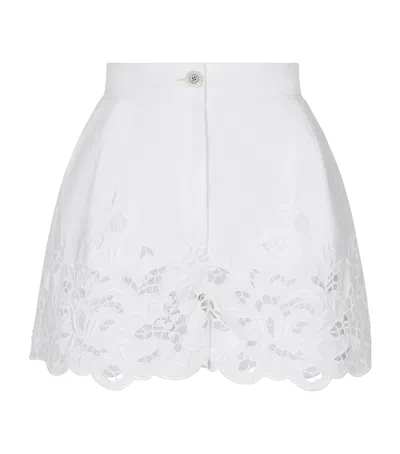 DOLCE & GABBANA FLORAL CUT-OUT SHORTS