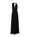 Dolce & Gabbana Long Chiffon Dress With Boning In Black