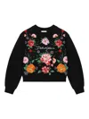Dolce & Gabbana Floral Detailed Sweatshirt In Black