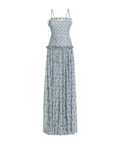 Dolce & Gabbana Floral Dress In Blue