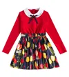 Dolce & Gabbana Tulip-print Branded Stretch-woven Dress 4-12+ Y In Multicoloured