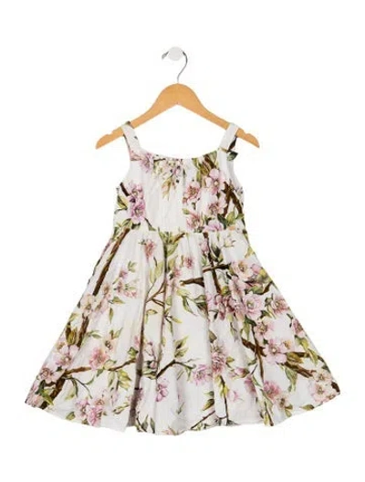 Pre-owned Dolce & Gabbana Babies' Floral Dress In White