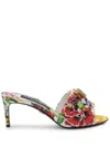 Dolce & Gabbana Multicolor Sandals In Red