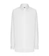 Dolce & Gabbana Long-sleeved Cotton Shirt With Embroidered Collar