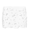 Dolce & Gabbana Floral Embroidery Rhinestone Miniskirt In White