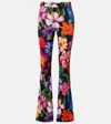 Dolce & Gabbana Floral Flared Pants In Multi