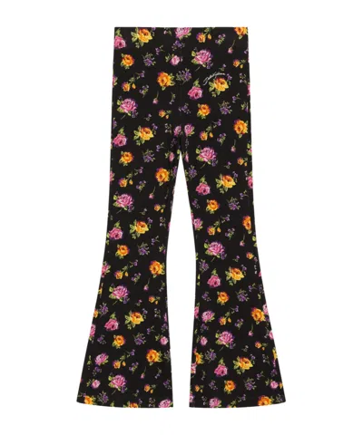 Dolce & Gabbana Floral Flared Trousers In Multi