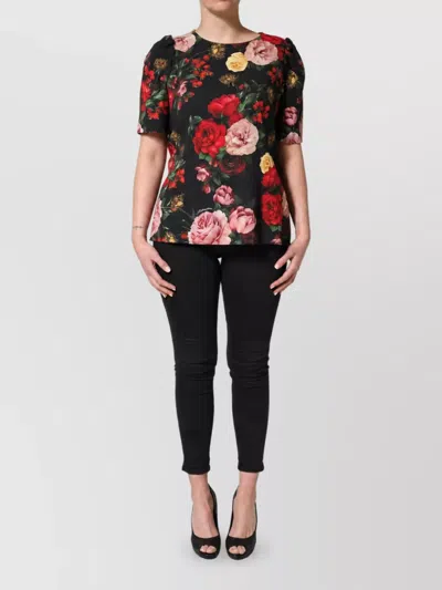 Dolce & Gabbana Floral Frill Blouse