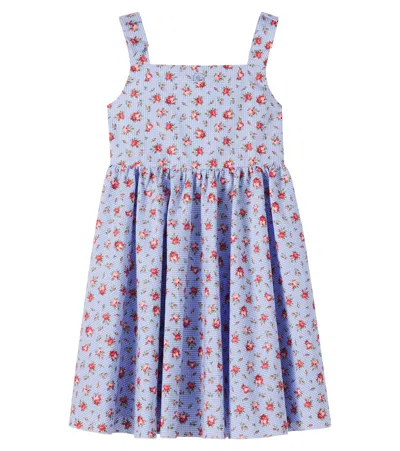 Dolce & Gabbana Shirred Floral-print Dress In Multi