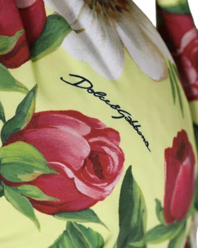 Dolce & Gabbana Floral Halter Bikini Top In Multi