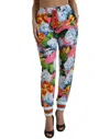 DOLCE & GABBANA DOLCE & GABBANA FLORAL HIGH-RISE DRAWSTRING JOGGER WOMEN'S PANTS