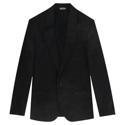 Pre-owned Dolce & Gabbana Floral Jacquard Baroque Jacket In Black