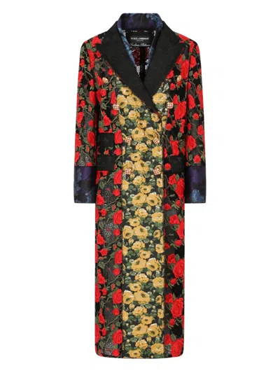 Dolce & Gabbana Floral-jacquard Coat