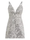 Dolce & Gabbana Floral-jacquard Dress In Silver