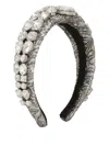 Dolce & Gabbana Floral-jacquard Headband In Metallic