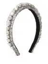 Dolce & Gabbana Floral Jacquard Headband In Silver