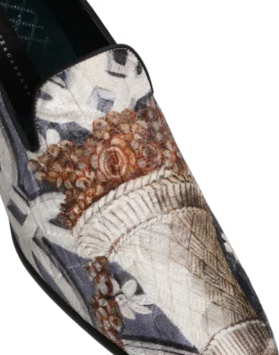 Dolce & Gabbana Floral Jacquard Leather Loafer In Multi