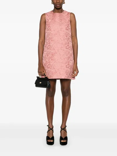 DOLCE & GABBANA FLORAL-JACQUARD MINI DRESS