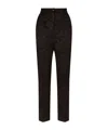 Dolce & Gabbana Floral Jacquard Pants In Black