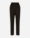 Dolce & Gabbana Floral Jacquard Pants In Black