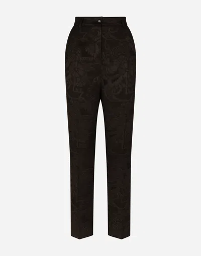 DOLCE & GABBANA FLORAL JACQUARD PANTS