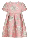 Dolce & Gabbana Floral-jacquard Pleated Dress In Pink