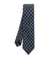 Dolce & Gabbana Floral-jacquard Silk Tie In Blue