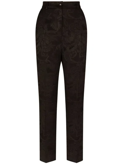Dolce & Gabbana Hose Mit Blumenapplikation In Black