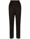 Dolce & Gabbana Jacquard High-waist Trousers In Black