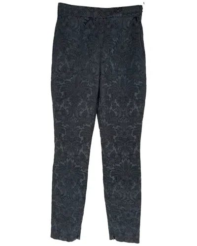 Pre-owned Dolce & Gabbana Floral Jacquard Trouser, Size It 40 (authentic Pre-loved)