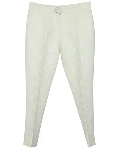 Pre-owned Dolce & Gabbana Floral Jacquard Trousers, Size It, 34 (authentic Pre-loved)