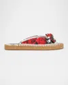 Dolce & Gabbana Floral Espadrille Slides In Ha5kq Rosa Rossa F Bco