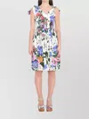 Dolce & Gabbana Floral Knot Midi Dress In Multi