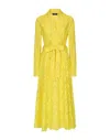 Dolce & Gabbana Floral-lace Belted Trench Coat In Yellow
