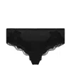 Dolce & Gabbana Satin Thong With Lace In Black
