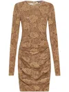Dolce & Gabbana Lace Floral Chantilly Dress With Long Sleeves
