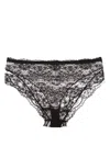 Dolce & Gabbana Floral-lace High-waisted Briefs In Black