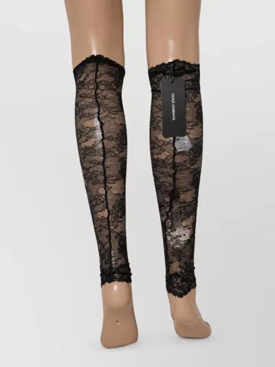 Dolce & Gabbana Floral Lace Knee Socks
